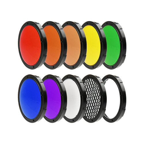 LightFilter KIT 라이트필터 키트 [Flip,B120용] 7가지 색상 컬러필터,디퓨져,허니컴그리드,젤프레임SMDV